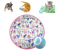 Accustomedi Cat Toy,2 In 1 Simulated Interactive Hunting Cat Toy,Cat Hunting Toys For Indoor Cats,Suitable For All Breed Sizes - Fun Catching Game For Cats Self Play For Boredom (Pink 2 + blue ball)