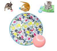 Accustomedi Cat Toy,2 In 1 Simulated Interactive Hunting Cat Toy,Cat Hunting Toys For Indoor Cats,Suitable For All Breed Sizes - Fun Catching Game For Cats Self Play For Boredom (Blue + pink ball)
