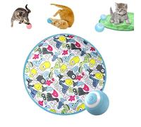 Accustomedi Cat Toy,2 In 1 Simulated Interactive Hunting Cat Toy,Cat Hunting Toys For Indoor Cats,Suitable For All Breed Sizes - Fun Catching Game For Cats Self Play For Boredom (Blue + blue ball)