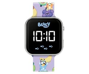 Accutime Bluey Kids Fruits Montre à affichage LED avec bracelet en silicone pour enfants