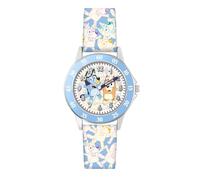 Accutime Bluey Montre d'apprentissage de l'heure avec bracelet en silicone imprimé pour fille