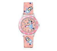 Accutime Bluey Montre d'apprentissage de l'heure pour Fille avec Bracelet Rose