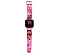 Accutime GAB4078 Gabby's Dollhouse Montre numérique à LED pour Enfant avec Affichage de l'heure et de la Date, Bracelet en Acrylique Souple, Longue durée de Vie, arrêt Automatique, pour Filles et