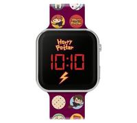 Accutime Montre numérique enfant Harry Potter HP4155 Affichage LED Bracelet silicone rouge