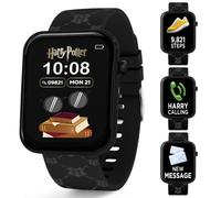 Accutime Harry Potter Montre intelligente interactive pour enfants avec bracelet imprimé Noir