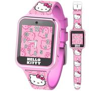 Accutime Hello Kitty Kids Smartwatch - Interactive Touchscreen with 10 Watch Faces, Camera, Games, Alarm, Step Tracker & More - Fun Gift for Girls with Pink Silicone Strap - Fits Wrists 5.5'' to 8.0"