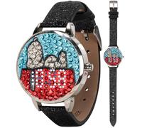 Accutime Hello Kitty Montre numérique LCD pour Enfants avec lumière LED, Lampe de Poche et Bracelet en Silicone Rose