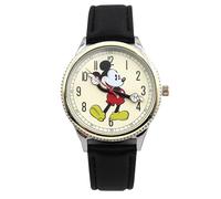 Accutime Mickey Mouse Retro Art Montre Aiguilles Noir et Or Montre Analogique