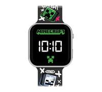 Accutime Minecraft Montre à affichage LED avec bracelet en silicone pour enfants