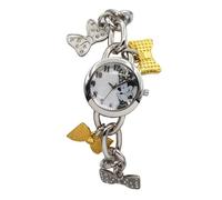 Accutime Montre à chaîne analogique Minnie Mouse avec breloques emblématiques