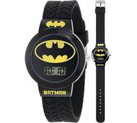 DC Comics Accutime Montre à Quartz numérique Batman pour garçons, Filles et Adultes de Tous âges, Noir - Logo Classique, Mouvement à Quartz