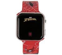 Accutime Montre LED Marvel Spider-Man SPD4719 – Longue autonomie, arrêt auto – Bracelet rouge