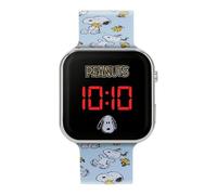 Accutime Peanuts PEA4043 Montre LED avec bracelet imprimé Bleu