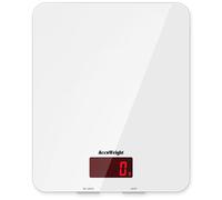 ACCUWEIGHT 201 Balance de Cuisine Électronique Balance Multifonctionnelle Numérique avec Écran LCD Rétro-éclairé Balances Postales avec Plateforme en Verre Trempé, Arrêt Automatique, Fonction de Tare