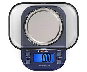 ACCUWEIGHT 255 Mini Balances de Laboratoire Balance de Poche 0,01g de Precision Électronique Balance de Bijoux avec Écran LCD Rétroéclairé, Fonction de Tare, Comptage de Pièces, 300g Maximum