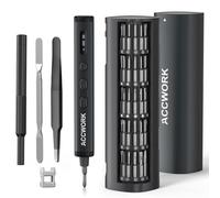 Accwork 78 en 1 Tournevis Électrique de Précision avec 72 Embouts Magnétiques S2 | 5 Vitesses | Écran LED | Mini Tournevis Électrique pour Ordinateur Portable, Lunettes, Montres