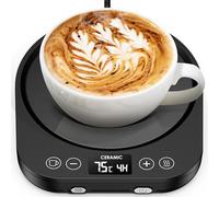 Accwork Chauffe Tasse Bureau avec Inductance Gravitationnelle pour Arrêt Automatique, Réchauffe Tasse à 7 Réglages de Température, Maintien Thé Lait Café au Chaud