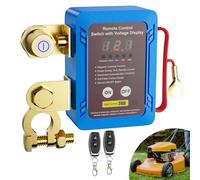 Accwork Coupe Circuit Batterie 12V 240A, Coupe Batterie Voiture avec Affichage LED, Interrupteur de Batterie de Voiture Contrôlé par Télécommandé, Coupure Automatique pour Voiture, RV, ATV, Camion