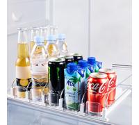 Accwork Distributeur Canette Frigo - 31CM Profondeur, 5 Rangées Rangement Frigo Canette Boisson pour Réfrigérateur, Range Canette Frigo pour 20 Canettes