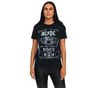 ACDC AC/DC T Shirt Cannon Swing Band Logo Official Dip Dye on Black Unisex, T-Shirt Mixte, Black,