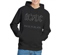 ACDC Back in Black Hoodie Sweatshirt à Capuche, Noir, XXL Mixte