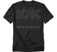 ACDC - Back In Black - T-Shirt À Manches Courtes Unisexe Pour Adultes - Noir