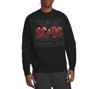 ACDC Black Ice Crew Sweatshirt Maillot de survêtement, Noir, S Mixte