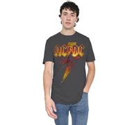ACDC Fire Bolt T-Shirt Unisexe, Noir, Taille L, Charbon, L