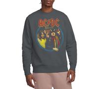 ACDC Highway to Hell Crew Sweatshirt Maillot de survêtement, Charbon, M Mixte