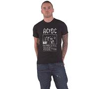 ACDC Highway to Hell World Tour 1979/80 T-Shirt, Noir (Noir Noir), Medium Homme