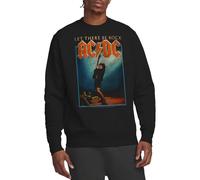 ACDC Let There Be Rock Crew Sweatshirt Maillot de survêtement, Noir, M Mixte