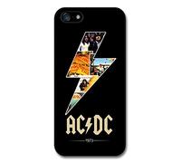 ACDC Lighting and Logo 1973 Black Background coque pour iPhone 5 5S