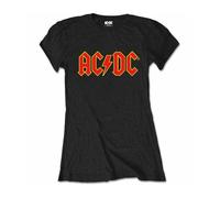 ACDC Logo Classic T-Shirt Femme À Manches Courtes Licencie Officielle ROCK OFF