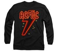 ACDC Neon Bolt Mens Long Sleeve T Shirt, Noir, XL Mixte