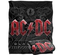 ACDC Noir Ice Plaid Ultra Doux au Toucher Soyeux - 152 x 127 cm
