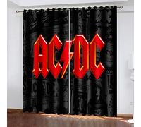 ACDC Rideaux Occultants Isolation Thermique Chambre Décoration De La Maison Anneau Haut Oeillet Crayon Pli Super Doux 2 Panneaux