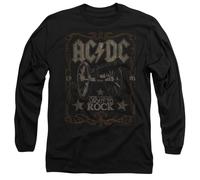 ACDC Rock Label Mens Long Sleeve T Shirt, Charbon, L Mixte