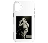 ACDC Singer Bon Scott Live Back in Black par Dick Barnatt Coque pour iPhone 16 Plus