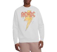 ACDC Sketch Bolt Crew Sweatshirt Maillot de survêtement, Blanc, M Mixte