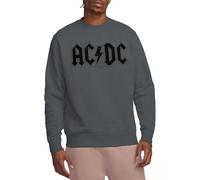 ACDC Worn Logo Crew Sweatshirt Maillot de survêtement, Charbon, S Mixte