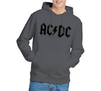 ACDC Worn Logo Hoodie Sweatshirt à Capuche, Charbon, M Mixte