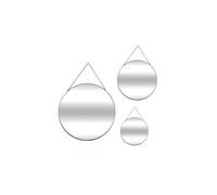 Lot de 3 Miroirs Métal "Ronds" 29cm Or