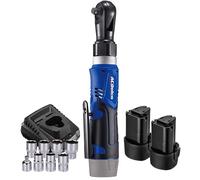 ACDelco ARW1209P-P2S G12 Jeu de tournevis à cliquet électriques 12 V 10,8 V 3/8" avec 2 batteries, 1 chargeur et jeu de clés à douille