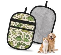 ACDRUING Dinosaures Gant d'épilation d'animaux pour chats/chiens avec brosse magique électrostatique réutilisable Outil d'épilation pour linge, canapé, tapis, siège de voiture