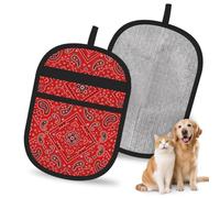 ACDRUING Gant d'épilation pour chats/chiens avec brosse magique électrostatique réutilisable pour linge, canapé, tapis, siège de voiture Rouge
