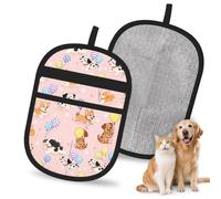 ACDRUING Gant d'épilation rose pour chats/chiens avec brosse magique électrostatique réutilisable pour le linge, le canapé, la moquette, le siège de voiture