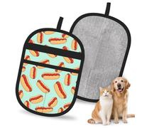 ACDRUING Hotdog Gant d'épilation pour chats/chiens avec brosse magique électrostatique réutilisable, outil d'épilation pour linge, canapé, tapis, siège de voiture