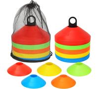Acdsgd-100pcs Plots Sport, 19x5cm Plots Football Entrainement, Plots De Marquage Avec Support Et Sac Filet, Cône De Disque Pour Délimitation, Entraînement, Football, Marquage (5 Couleurs)