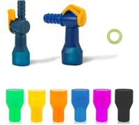 Acdsgd-8pcs Valves De Morsure De Rechange Pour Camelbak, Multicolore Embout Eddy Avec 2 Connecteurs De Tuyau Droits Coudés Et Joint Torique De Tube Pour Réservoir D'eau Vessie D'hydratation Sac À Dos