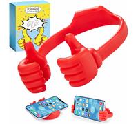 acdsgd-Cadeaux de Noël de Chaussette Support de Téléphone Portable Thumbs Up Lazy,Support de Téléphone Portable Universel pour Bureau,Support de Smartphone pour iPhone, iPad, Samsung et Plus (Rouge)